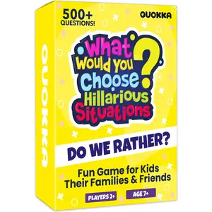 QUOKKA Card Game "What Would You Choose?" Hilarious Situations for Kids & Adults - Family & Party for Game Nights, Friends