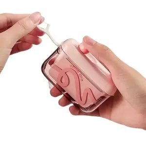 Travel-sized storage case - features an automatic pop-up dispenser, portable and refillable, perfect for oral care at home, in restaurants, and while traveling.