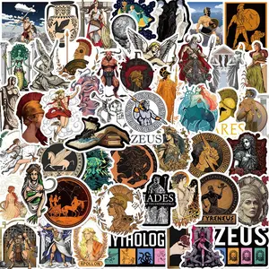 Greek Mythology Series Sticker, 50/1000pcs Waterproof Self Adhesive Decor Paper, Decor Sticker for Gift Greeting Card Water Bottle Laptop Phone, Ornaments