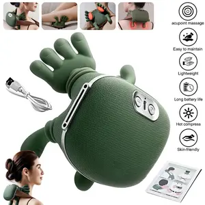 Wireless Heated Neck Massager with 4D Kneading, Deep Tissue Muscle Relief for Neck Shoulder Back, Rechargeable Portable Electric Massager, Soothing Heat Therapy for Pain Relief, Lightweight Design Perfect for Home Office Travel Use