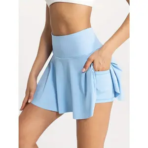 Baby Blue Court Pleat Tennis Skirt