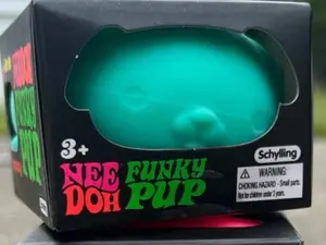 Schylling NeeDoh Funky Pup Sensory Squishy Fidget Toy - color TEAL
