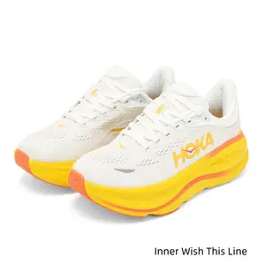 White & Neon Pop! Max-Cushion Runners with Chunky Sole & Clean Lines