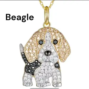 Cute Dog Necklace – Puppy Pendant Jewelry for Women & Girls, Gift for Dog Lovers (Schnauzer, Labrador, Golden Retriever, Poodle, French Bulldog & More)
