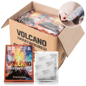 VOLCANO Disposable Hand Warmers - X-Large Economic Bulk 40-Pack - Air Activated, Lasts 16 Hours for Camping, Hiking, Fishing, Hunting, Tailgating