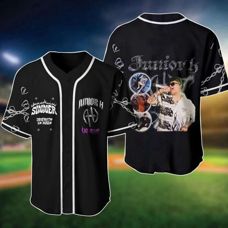 Junior H Sad Boyz Tour 3D Baseball Jersey | Junior H Merch | Unisex Concert Tee