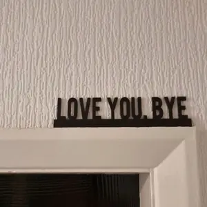 1PC Classic Metal "LOVE YOU BYE" Sign - Geometric Wall Art For Living Room, Indoor Wall Decor - Unique Home Decoration & Gift Idea For Valentine's Day, Halloween, Easter, And Thanksgiving ,Valentine Day ,Valentines Decorations Halloween Decor Fall Decor