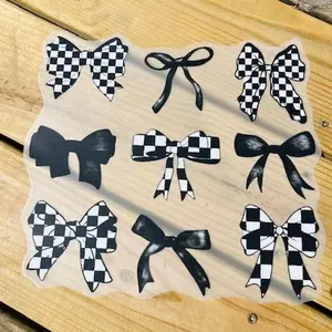 Black Bows - Direct Print Film Transfer for T-Shirts, Cotton, Polyester & Blends - High-Quality Print