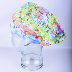 Raindrops Rainbows Scrub Cap