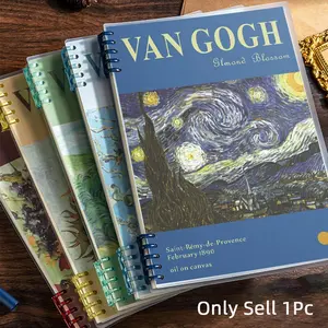 Van Gogh Art Theme A5 B5 A4 Notebook, Art Sketchbooks, 60 Pages Thick Paper Journal, Ideal for School Office Home Use, Back-To-School Supplies