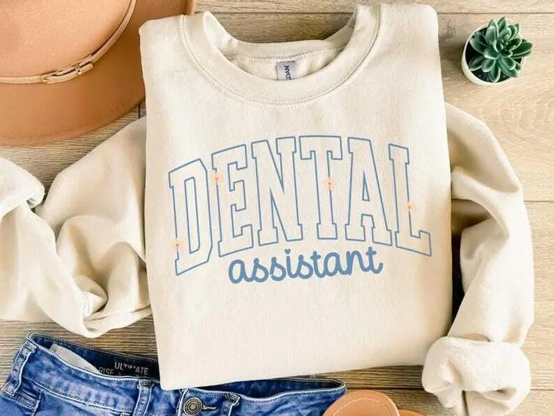 Dental Assistant Sweatshirt, RDA Pullover, Daisy Floral Sweater for Dental Assistants, Cute Dental Assistant , Daisy RDA