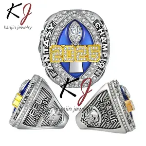 FFL 2026 Fantasy Football Championship Ring Two-tone Zinc Alloy Elegant Sport Spirit