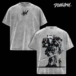 Ronin Titanfall 2 Graphic Tee, Oversized Gaming Graphic Tees, Y2K Vintage Washed, 100% Heavyweight Cotton, Game Merch, Gift For Gamers Fabric Soft Menswear Streetwear YJV