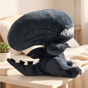 25cm Cute Xenomorph Plush Toy Alien Monster Stuffed Doll Soft Sci‑Fi Movie Figure Plushie Gift for Horror Fans Home Decor