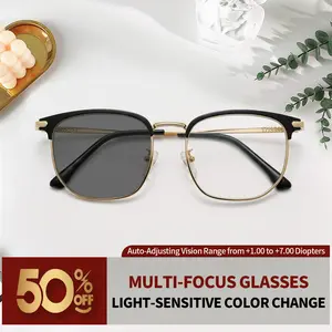 J-B-Auto Zoom Multifocal Glasses, Blue Light Blocking, UV Protection