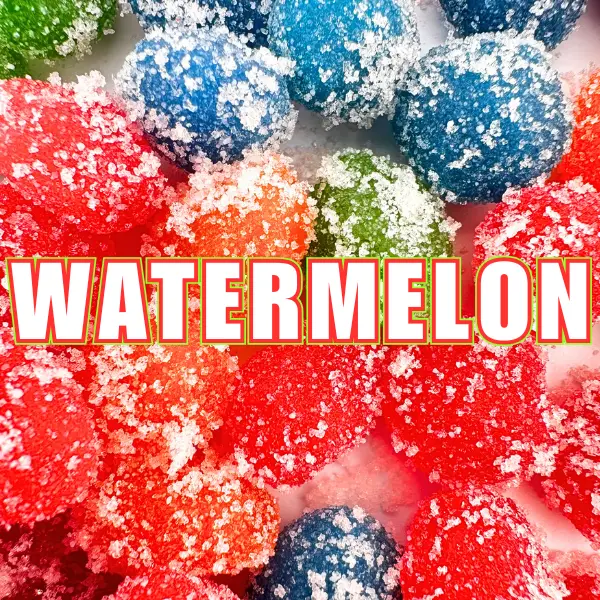 Cuza's Super Sour Watermelon Gushies - Delicious Snack - Sharable Sizes - Fan Favorite Candy Sweet Bonbon Gummies