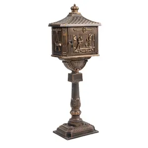 Polar Aurora Mailbox Cast Aluminum Heavy Duty--Bronze