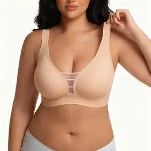 Plus Size Fashion Lingerie: Wireless Seamless Bra  Full Coverage Comfortable Wireless Padded Bras Comfort Push-Up T-Shirt Bra for Everyday TikTokShopHolidayHaul