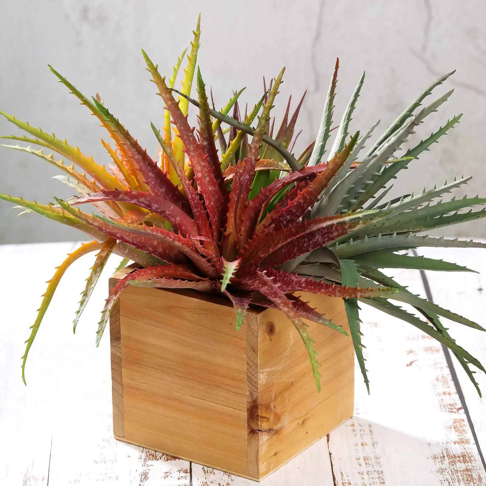 3-Pack Artificial PVC Aloe Cameronii Decorative Succulent Plants, 12" Home Decor for Weddings, Wedding