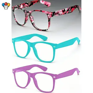 HER-3 Pairs Kids Clear Lens Glasses UVB UVA Protection Anti Blue Light Blocking Eye Protection for Children Outdoor Indoor Use