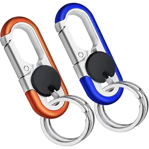 2PCS Men’s Car Keychains, Personalized Car Keychain for Men Women, Heavy Duty Metal Anti-Loss Key Chain Clips and Rings - Home Improvement.