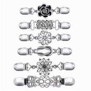 Set of 6 Retro Cardigan Clips for Women, Perfect for Securing Dresses, Shawls, Or Jackets, Anti-Slip Fasteners, Collar Scarf Cardigan Connectors, Daily Essential Accessories; Ideal As Gifts for Christmas Or Weddings