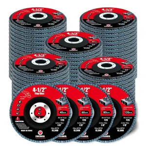 60 Pack Flap Discs 4 1/2 for Angle , 40/60/80/120 Grit Type 29 Zirconia Abrasive Grinding Wheel, 7/8" Flap Sanding Disc for Metal, , Stainless Steel Finishing