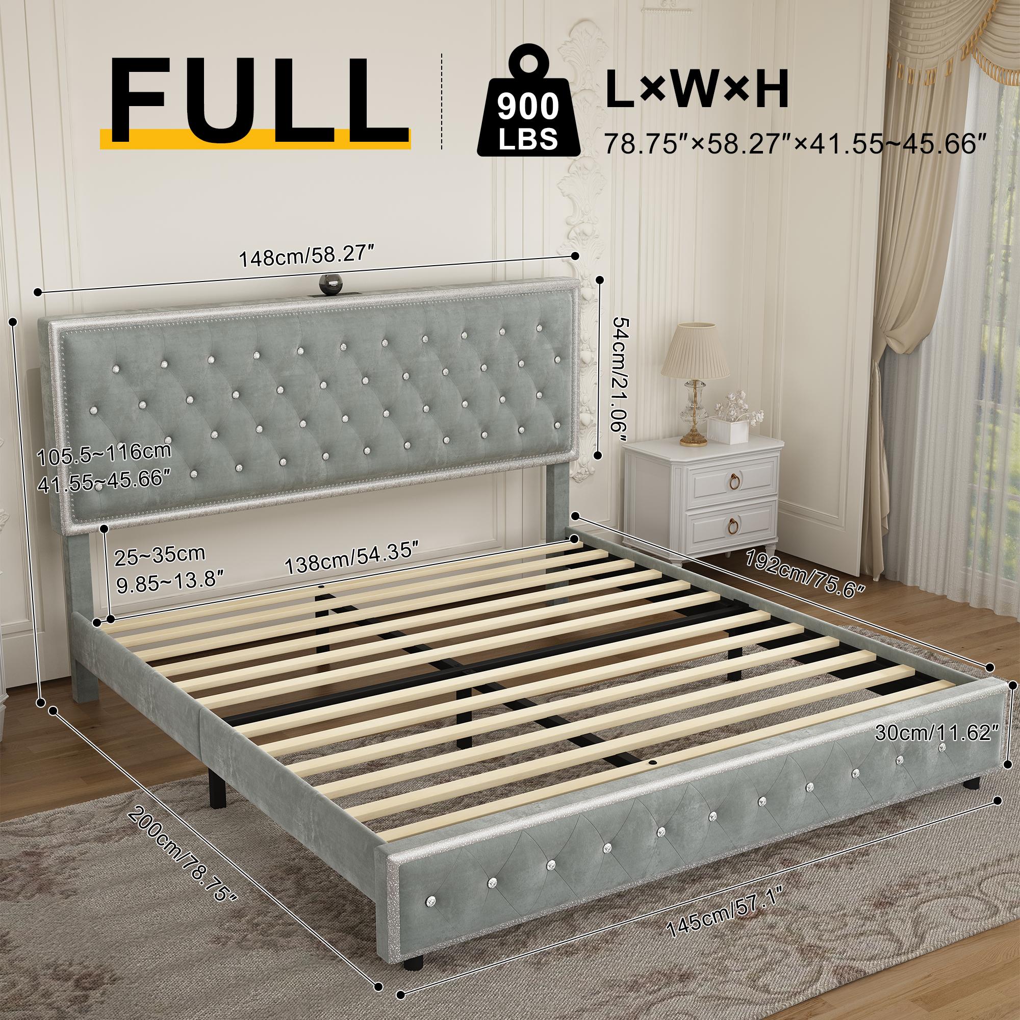 GEGOFORU Queen LED Bed Frame with Galaxy Projector & Bluetooth Speakers, RGB Lights, USB Charging, 4 Storage Drawers, Velvet Upholstered Platform Bed, No Box Spring Needed – White