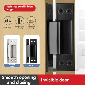 2PCS Invisible Hinge Invisible Door Exterior Opening Concealed Stainless Steel Wooden Door Concealed Door Cross Hinge Concealed Concealed Concealment