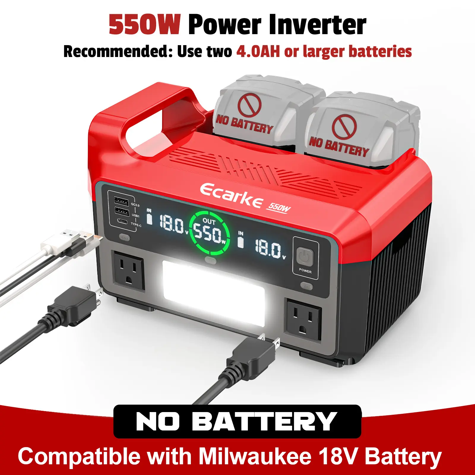 【No Battery】For Milwaukee