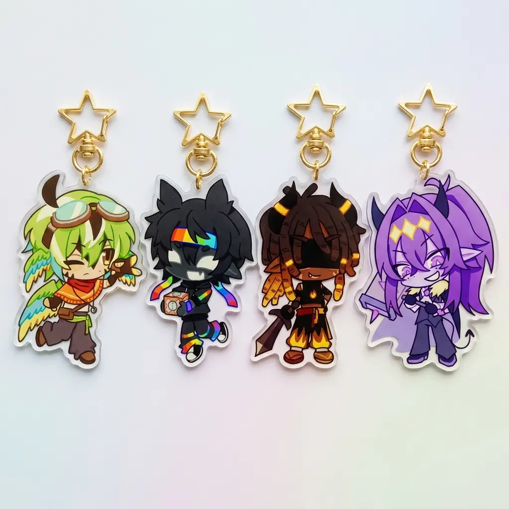 Unstable Universe MCYT Yt Translucent Acrylic Keychain, YT portable universe & lifesteal smp acrylic keychains