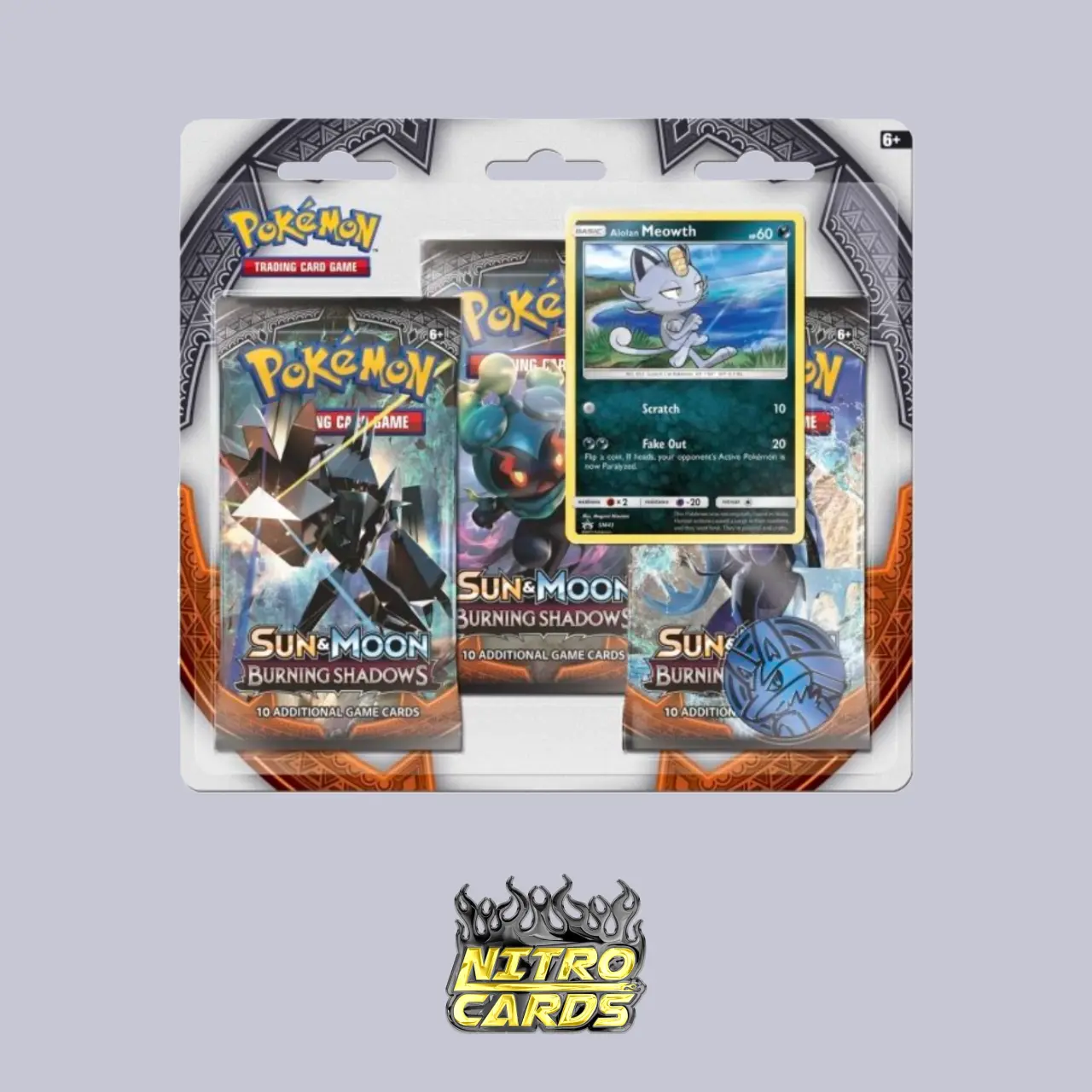 Burning Shadows 3 Pack Blister - Pokémon Trading Card Game