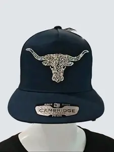 Rhinestone Longhorn Hat, Texas Longhorn Hat, Texans Fan Hat