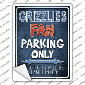 Grizzlies Novelty Rectangle Sticker Decal