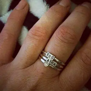 Custom handmade Sterling silver stacking ring Personalized gifts