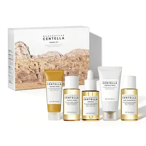 SKIN1004 Madagascar Centella Travel Kit - Moisturizing Gentle Skincare Kit for Deep Cleansing, Foam, Soothing Cream Cleanser Set