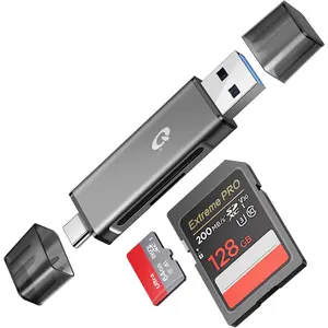 C350 USB C sd card reader and USB 3.0 Super Speed Memory Card adapter for MicroSDXC and SDHC Card, SD, SDXC, SDHC, SD Cards, Works for Windows,  OS X, Android Devices, OTG Adapter