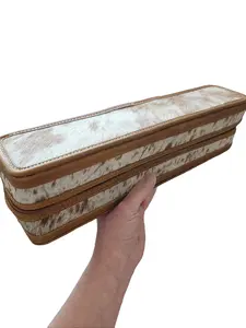 Brown and White Straightener Storage Case