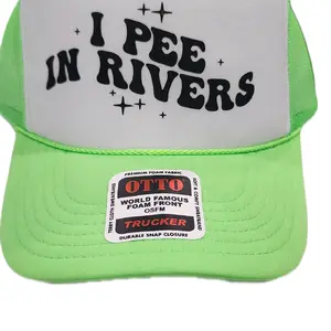I Pee in Rivers Otto brand Trucker Hat with World Famous Foam Front Design and Durable Snap Closure
