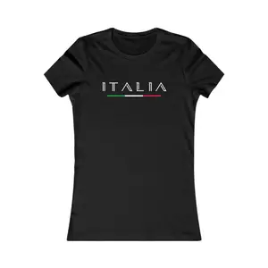 Woman's Italia script with Italian flag tee | T-Shirt
