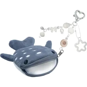 Cute Plush Coin Purse Keychain with Zipper Kawaii Handmade Coin Pouches for Women