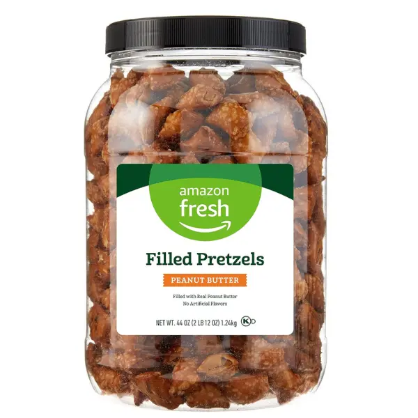 Peanut Butter-Filled Pretzel Snack, 44 oz, Peanut-Based, 6-Month Shelf Life