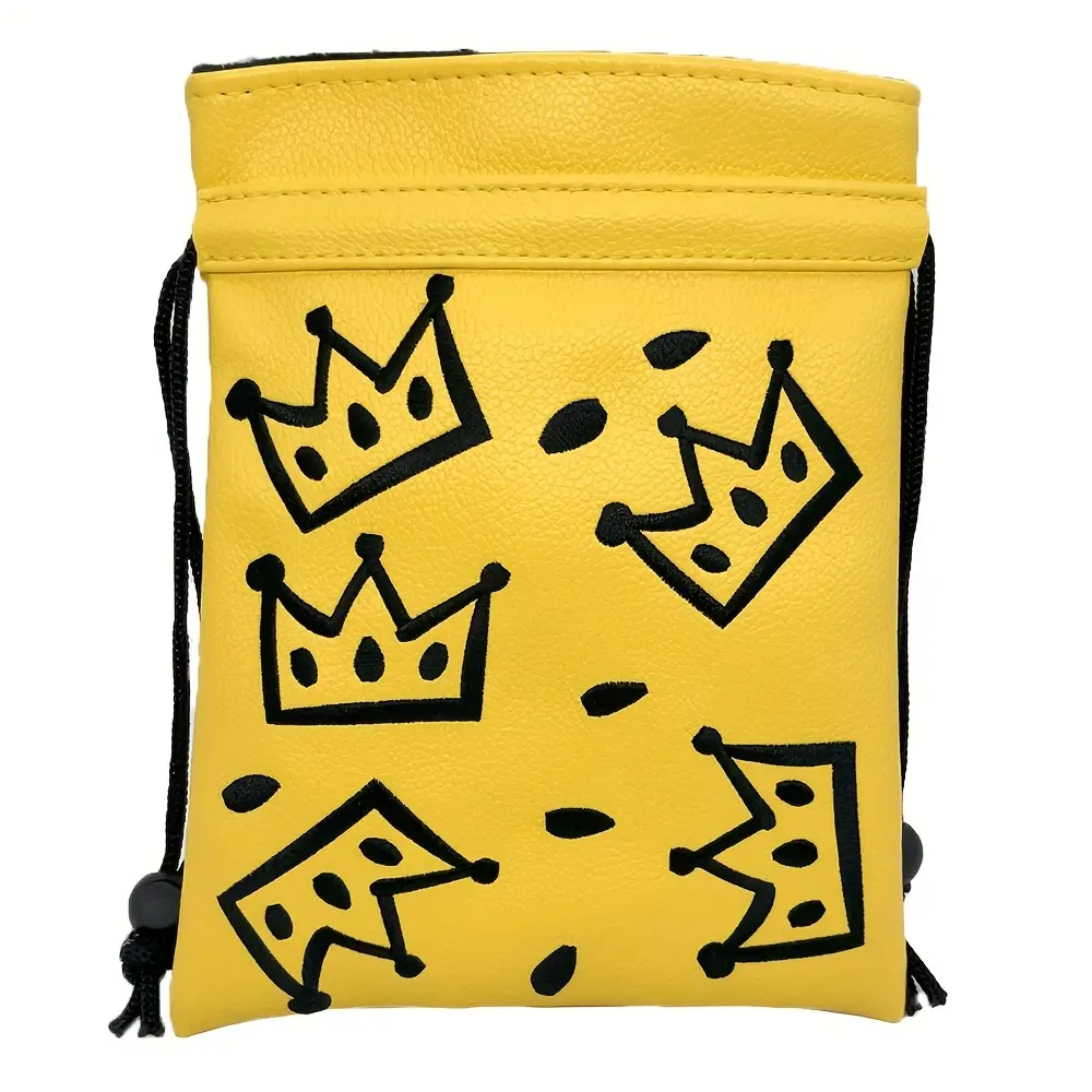 Crown Golf Valuable Item Bag Accessory, Sealed Drawstring Portable Storage Organizer Bag Packaging, Holds Golf Balls, Suitable for Men & Women, Great Gift Choice, Travel Organizer Bag, Portable Storage Bags