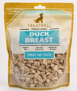 100% Duck Breast Freeze-Dried5.5oz (≈156 g), Healthy, Not Ground or Compressed, Grain-Free, High-Protein, Single-Ingredient Pet Treats , Dogs & Cats, Training Treats, puppies and kittens friendly