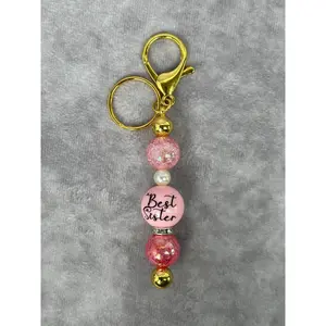 Best Sister Beaded Bar Keychain | Bag Charm