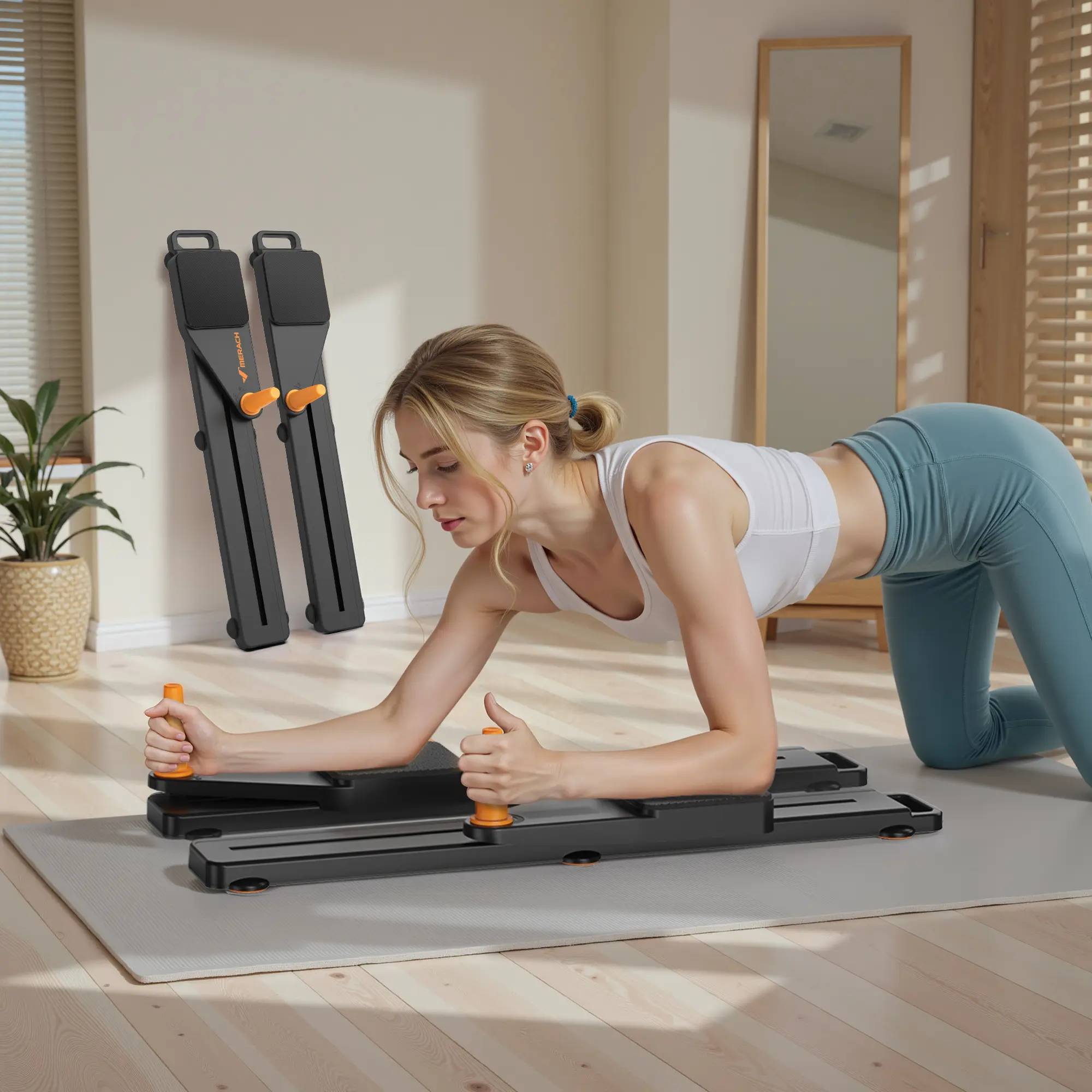 MERACH Multi-functional Adjustable Ab Exercise Board Home Pilates