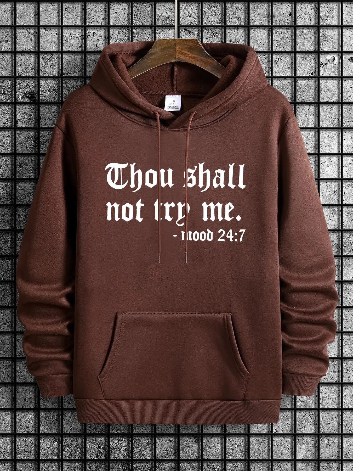 Men's Letter Print Drop Shoulder Essentials Hoodie, Fashion Drawstring Pocket Hooded Sweatshirt, Versatile Menswear, Going Out Outfit