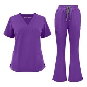 V neck top with jogger/wide leg/straight pants Womenswear