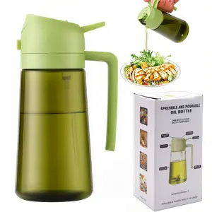 Oil Dispenser 2 In 1 Cooking Oil Sprayer and Pourer Non-Drip Spout for Kitchen Oil Air Fryer Salad Grill 16oz/470ml Olive Oil Dispenser for Kitchen