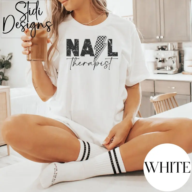 RETRO NAIL TECH T-Shirt, Nail Artist Gift, Cosmetology Graduation Present, Manicurist Oversized Top